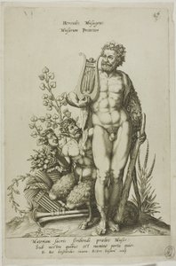 ヘラクレス、プレート16（パルナッソス・ビセップスより 作： Robert Boissard