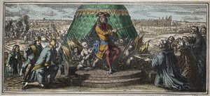 1670年のアンヴァリッドの建設 - アンヴァリッドホテルの基礎のアレゴリー - ルイ14世が古いミュータントの兵士を見せる 建設中のアンヴァリッドホテル ロベール・ボナール（1652-1729）による彫刻 作： Robert Bonnard