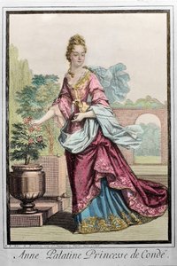 アンヌ・パラティナート、コンデの王女（アンヌ・ド・バヴィエール（1648-1723）（アンヌ・アンリエット・ジュリー・ド・バヴィエール）（アンナ・デル・パラティナート） - ロベール・ボナールによる彫刻 - 。 作： Robert Bonnart