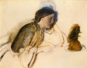 貧しい女優のクリスマスディナー、c1860