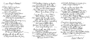 クイーンメリーズラメント、ロバートバーンズの手書きの詩、18世紀後半、1840 作： Robert Burns
