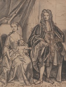 バッキンガム公爵ジョン・シェフィールドと家族の肖像 作： Robert Byng