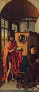洗礼者ヨハネとフランシスコ会の師、ヴェルルのヘンリー、1438年、c1934 作： Robert Campin