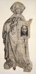 St Veronica（ベラムにペン、インク、墨汁 作： Robert Campin