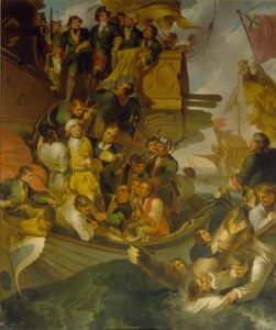 18世紀半ば、ガングートの戦いでのニルス・エーレンショルド提督の奪取。 作： Robert Carr Porter