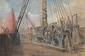 グレート イースタンの甲板、ケーブル トラフなど、1866 年、1865 ～ 66 年。 作： Robert Charles Dudley