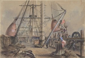 グレート ブイの 1 つを取得: から見たグレート イースタンの甲板、1865-66。 作： Robert Charles Dudley