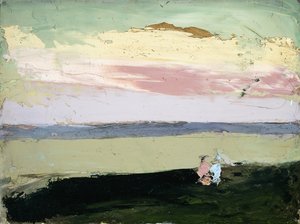 夕暮れ時の海岸風景 作： Robert Cozad Henri