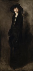 黒いベルベットの女（オイラビー・ディックス・ベッカーの肖像） 1911年 （油彩・キャンバス） 作： Robert Cozad Henri