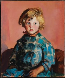 青い格子縞のドレス 作： Robert Cozad Henri