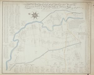 ハックニーマーシュの新しい正しい地図、1745
