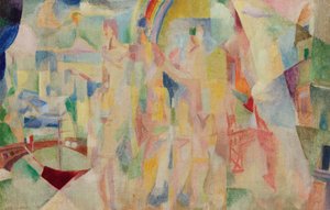 パリの街、スケッチ、1911-1912。 作： Robert Delaunay