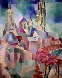 Les Tours de Laon ロバート・ドローネ (1885-1941) による絵画 1912 日。 1,3x1,62 m パリ、国立近代美術館 作： Robert Delaunay