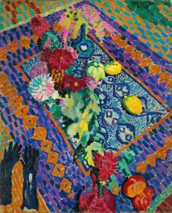 手袋のある静物、1906-1907。 作： Robert Delaunay