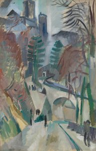 ランの風景、1912 年。 作： Robert Delaunay