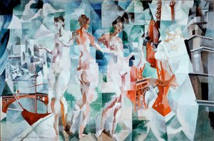 ロベール・ドローネ (1885-1941) によるパリの街の絵画