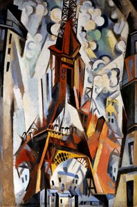 エッフェル塔、1910〜1911年 作： Robert Delaunay