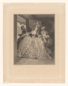 さらば (Les Adieux) シアターボックスでお別れ レ・アデュー 18世紀末の衣装版画（シリーズ名） Monument du Costume Physique et Moral de la fin du Dix-huitième siècle (シリーズタイトル) 作： Robert Delaunay