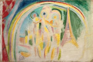 三美神、「ラ・ヴィル・ド・パリ」の習作、1911～1912年頃（キャンバスに油彩）
