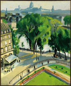 ケ・デュ・ルーヴルの眺め 作： Robert Delaunay