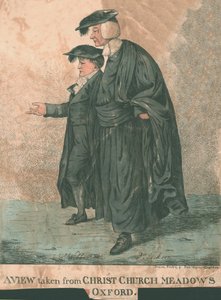 クライストチャーチメドウズ、オックスフォード、1807年からの眺め 作： Robert Dighton
