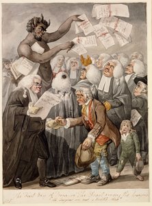 任期の初日-または弁護士の間の悪魔 作： Robert Dighton