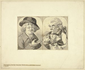 バストの長さの似顔絵 2 枚 作： Robert Dighton
