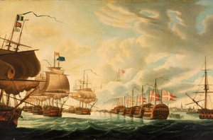 コペンハーゲンの戦い、1801年4月2日、19世紀初頭（油彩・カンヴァス） 作： Robert Dodd