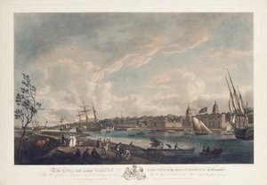 グリニッジの王立病院の眺め、1793年 作： Robert Dodd
