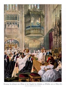 アレクサンドラ王女とエドワーズ王子の結婚式、ウィンザーのセントジョージチャペル、1863年3月10日、1 作： Robert Dudley