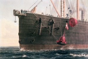 大西洋横断電信ケーブルの敷設、1866 年 8 月 8 日 作： Robert Dudley