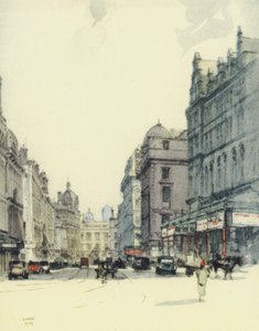 グラスゴーゴードン・ストリートとセントラル駅（カラーリトグラフ）
