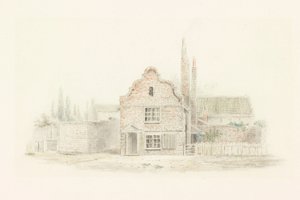エリザベス朝の家、フォース（鉛筆） 作： Robert Elliot Bewick