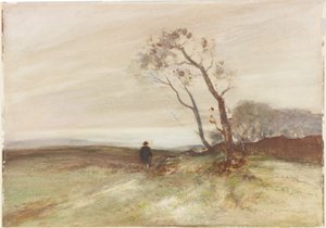 A Windy Day (紙にボディカラー) 作： Robert Ernest McEune