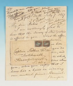 1847年7月7日、バースのジョン・ロート・ストークスにサインされた直筆の手紙