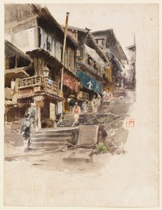 日本、伊香保の通り II 作： ロバートフレデリックブルーム