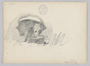 外でスケッチするアーティスト 作： Robert Frederick Blum