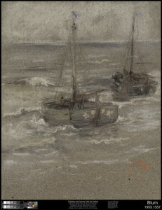 アンカーでの漁船、1884年 作： Robert Frederick Blum