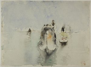 ゴンドラ、大運河、ヴェネツィア 作： Robert Frederick Blum