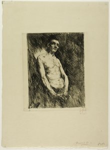 男の半裸体像 作： Robert Frederick Blum