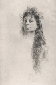 長い髪の少女の頭,.n.d., n.d.. 作： Robert Frederick Blum
