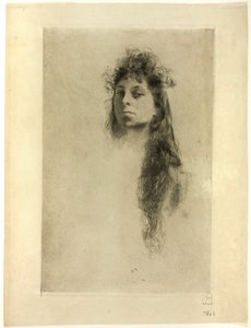 長い髪の女性の頭部 作： Robert Frederick Blum