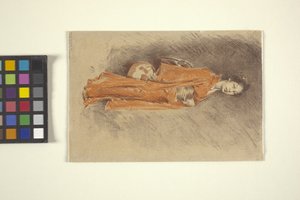 Japanilainen nainen kimonossa (muste) 作： Robert Frederick Blum