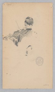 バイオリンを弾くミュージシャン 作： Robert Frederick Blum