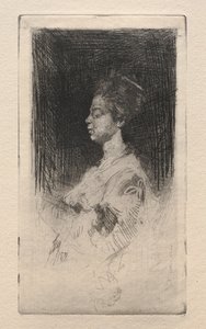 日本人の女の子のプロフィールヘッド、1879年。
