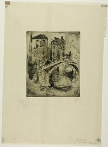 ヴェネツィアの運河と橋 作： Robert Frederick Blum