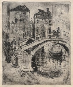ベネチア運河と橋 作： Robert Frederick Blum