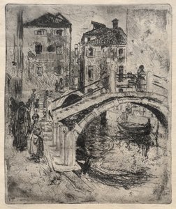 ヴェネツィアの運河と橋、1886年。 作： Robert Frederick Blum