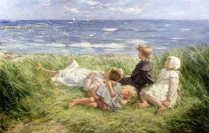 カモメとサファイア海、1912 作： Robert Gemmell Hutchison