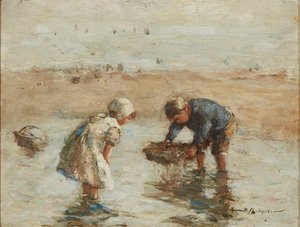 ヤング・フィッシャーズ（オイルオンボード） 作： Robert Gemmell Hutchison